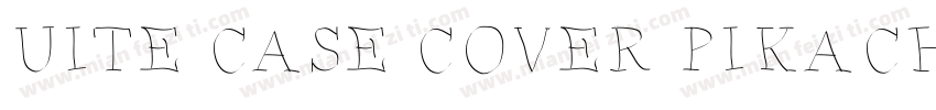 UITE CASE COVER PIKACHU(M)字体转换